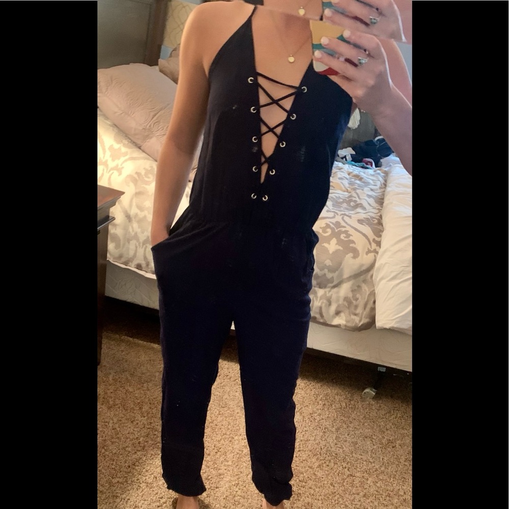 Navy blue jumpsuit